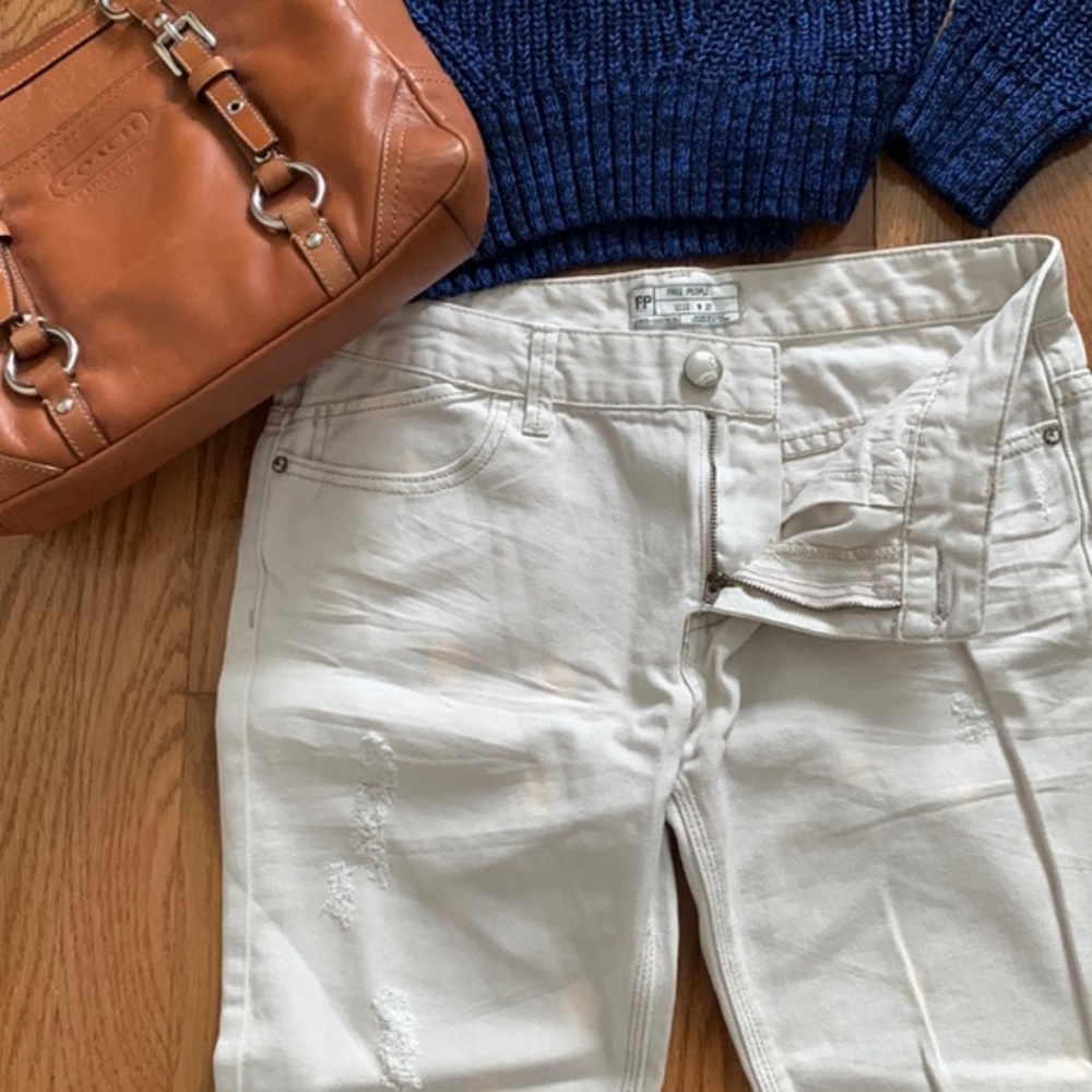 Free people distressed crop jeans